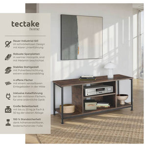 TV-Regal Austin Industrial Holz dunkel, rustikal 110 cm