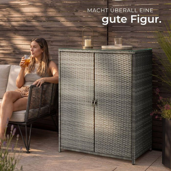 Aluminium Gartenschrank Monza grau