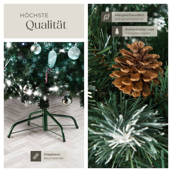Künstlicher Weihnachtsbaum mit Zapfen, 180 cm