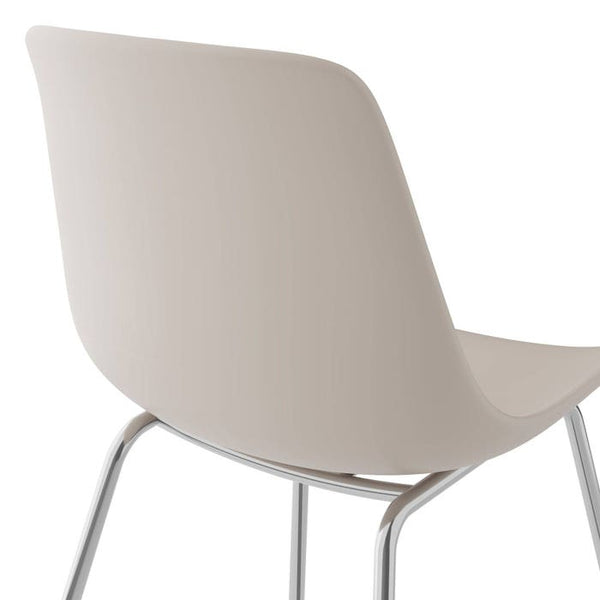 Kunststoffstuhl Mave taupe/chrom 4er Set