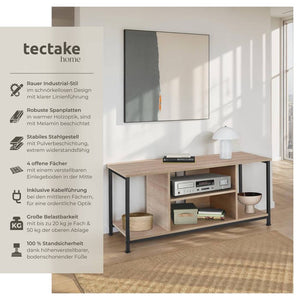 TV-Regal Austin Industrial Holz hell, Eiche Sonoma 110 cm