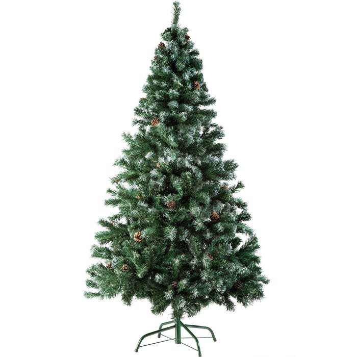 Albero di Natale artificiale con pigne, 180 cm