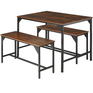 Sitzgruppe Bolton Industrial Holz dunkel, rustikal