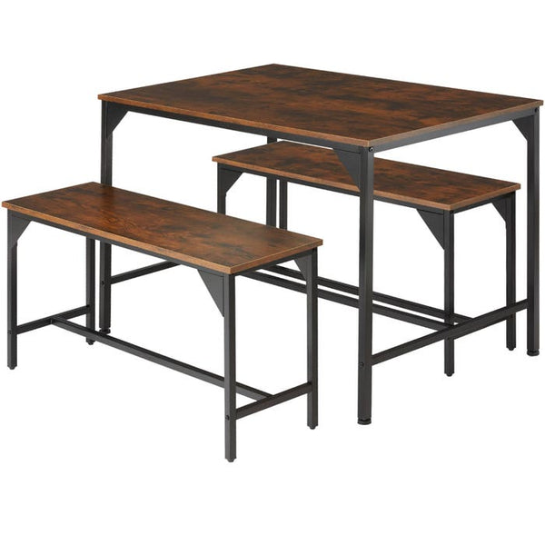 Sitzgruppe Bolton Industrial Holz dunkel, rustikal