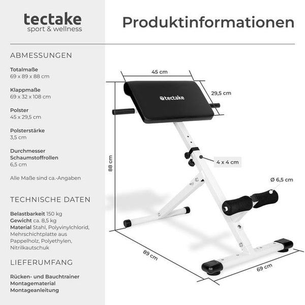 Hyperextension-Bank Coleman 89 x 69 x 88 cm