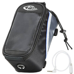 Fahrradtasche mit Rahmen-Befestigung für Smartphones schwarz/grau/blau 20,5 x 10 x 10,5 cm