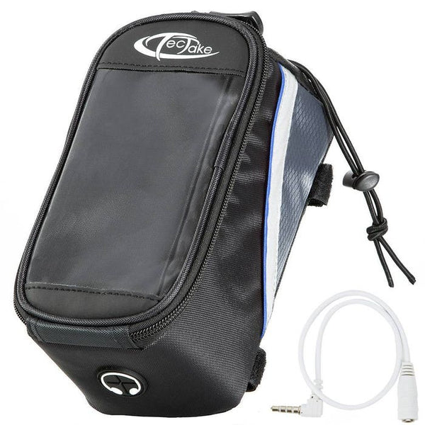 Fahrradtasche mit Rahmen-Befestigung für Smartphones schwarz/grau/blau 20,5 x 10 x 10,5 cm