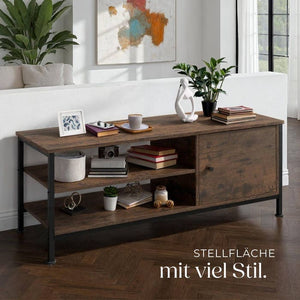 Mensola TV Durban 110x40x45,5cm Industrial marrone scuro