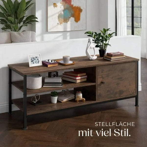 TV-Regal Durban Industrial Holz dunkel, rustikal 110 x 40 x 45,5 cm