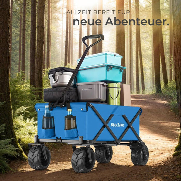 Faltbarer Bollerwagen max. 80kg blau