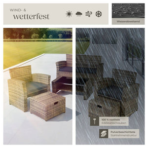 Rattan Sitzgruppe Modena natur