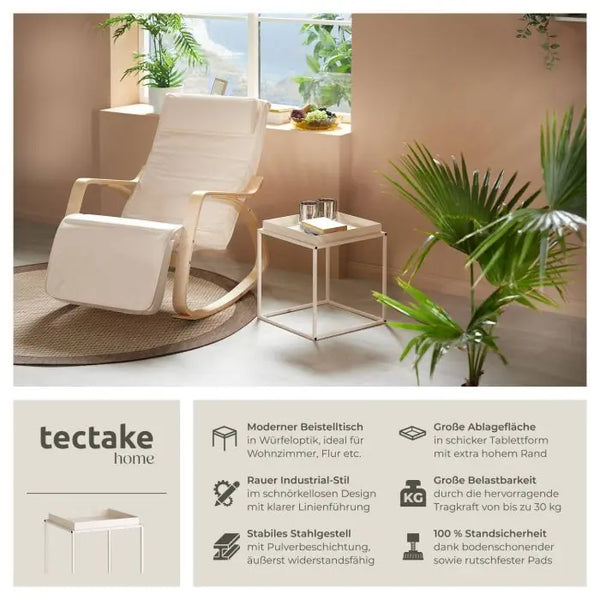 Beistelltisch Cambridge Stahl creme