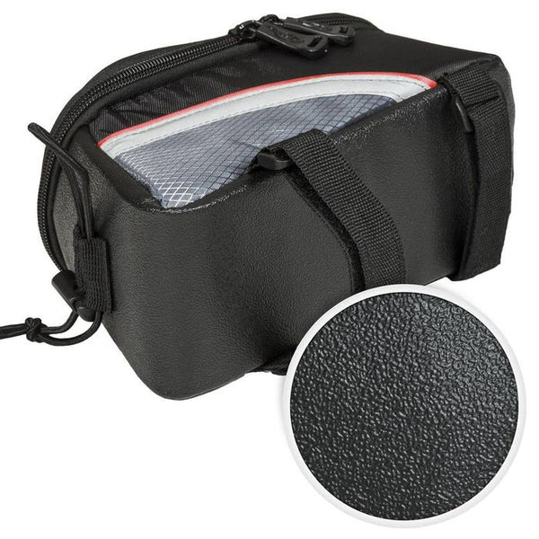 Fahrradtasche mit Rahmen-Befestigung für Smartphones schwarz/grau/rot 18 x 8,5 x 8,5 cm