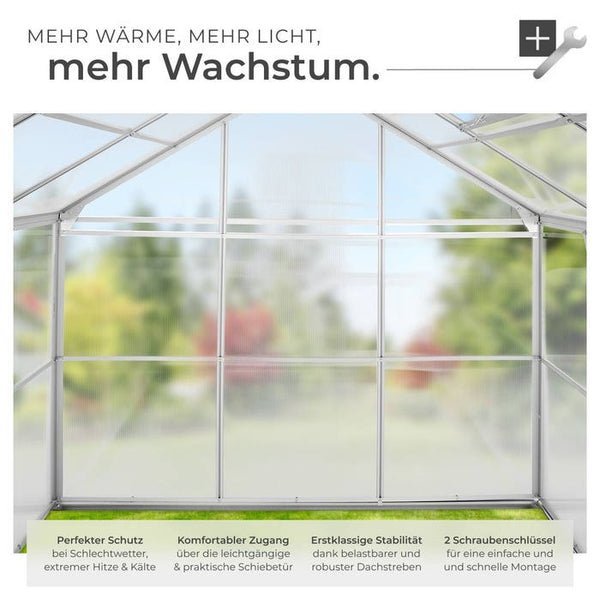 Gewächshaus ohne Fundament 190 x 185 x 195 cm