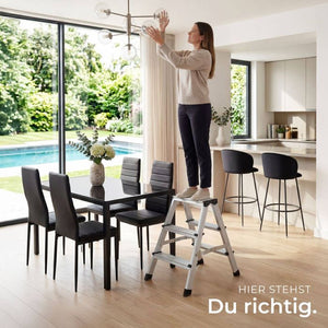 Doppelseitige Aluminium Trittleiter 2 x 3-stufig