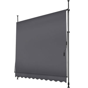 Klemmmarkise schwarz/grau 250 x 180 cm