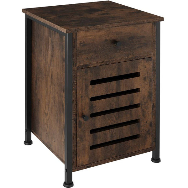 Nachttisch Waterford Industrial Holz dunkel, rustikal