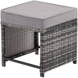 2-in-1-Rattanlounge-Set Monopoli grau