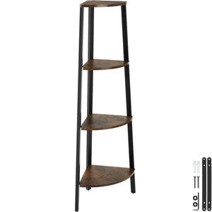 Eckregal Newbridge 34x34x125cm Industrial dunkelbraun