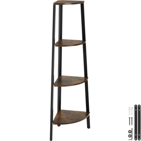 Eckregal Newbridge 34x34x125cm Industrial dunkelbraun
