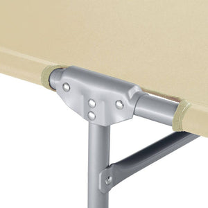 2 Gartenliegen 4-stufig beige