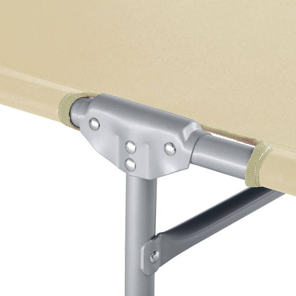 2 Gartenliegen 4-stufig beige