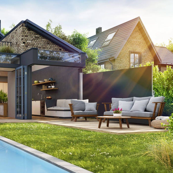 Aluminium Seitenmarkise schwarz 160 x 300 cm