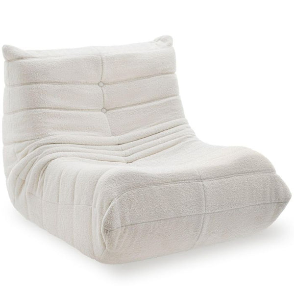 Relaxsessel Logo Premiumschaumstoff Bouclé creme
