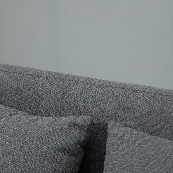 Doppelsofa Polsterung mit Kissen Stoff einstellbare Höhe der Fussrasten