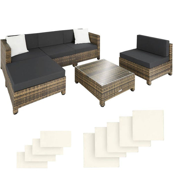 Aluminium Rattan Lounge natur