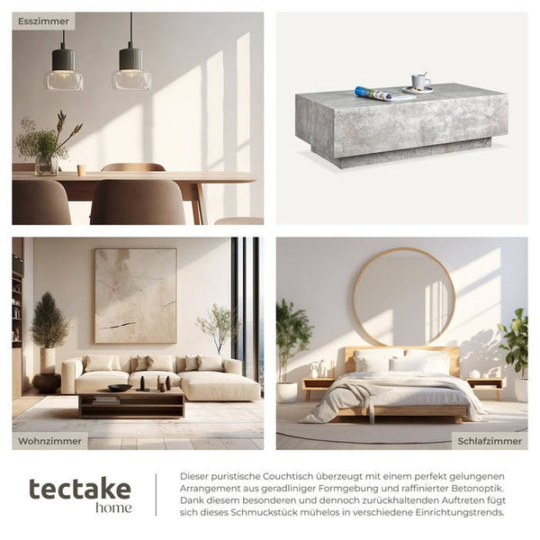 Couchtisch Lasley Beton Optik 120 x 60 x 35 cm