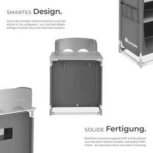Camping kitchen 76x53.5x107cm gray