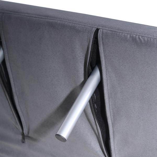 Schlafsofa mit Armlehne 3-in-1 Schlafsessel Gästebett Klappbett Chaiselongue Grau