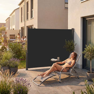Seitenmarkise schwarz 300 x 160 cm