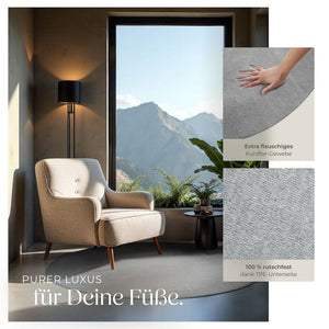 Tapis à poils courts Soft Zone gris Ø 120 cm 