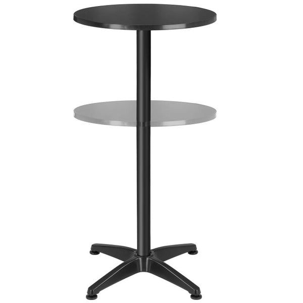 Aluminium-Bistrotisch Frederic schwarz
