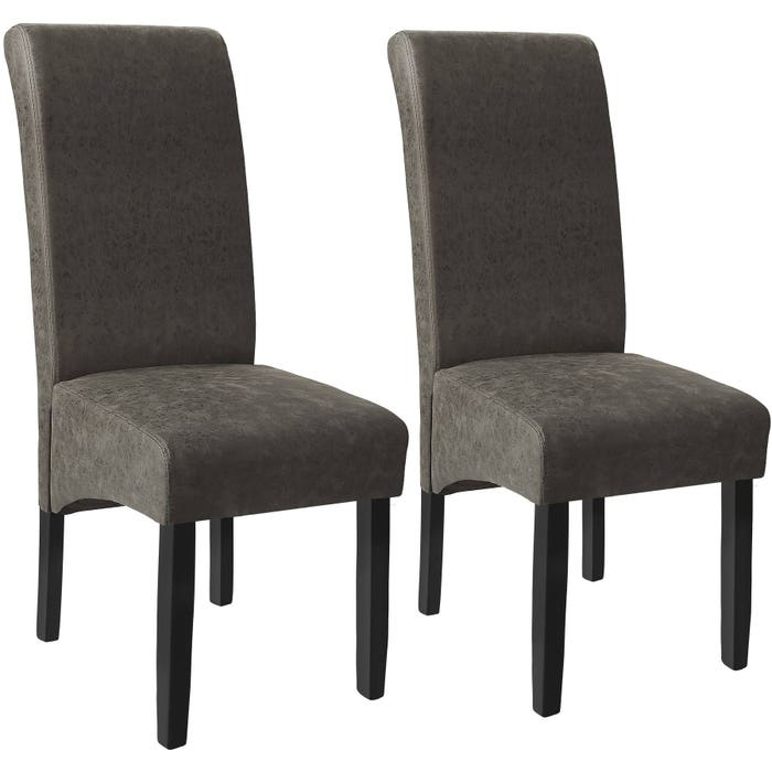 Esszimmerstuhl grau marmoriert 2er Set