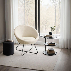 Cocktailsessel Cocktailsessel Centera, gepolstert, 120kg Bouclé off-white