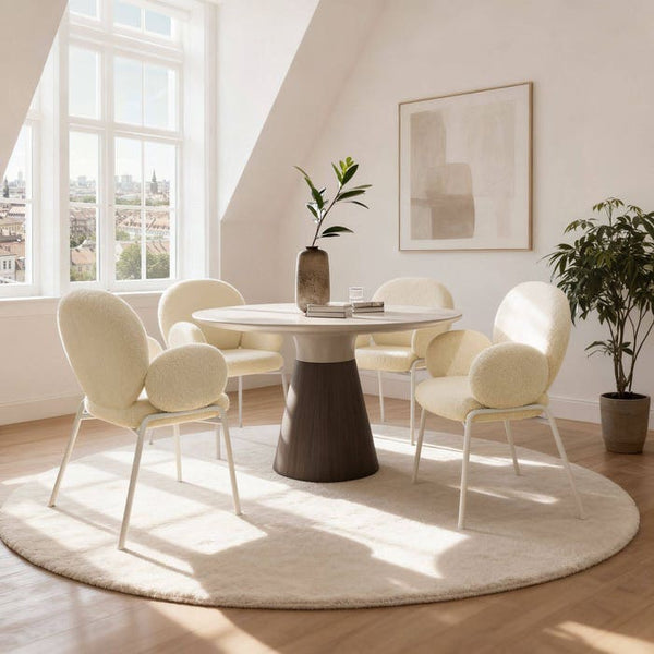 4er Set Stuhl Scandi creme