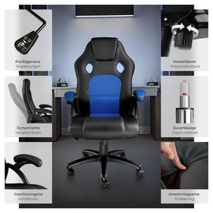 Tyson office chair, black/blue