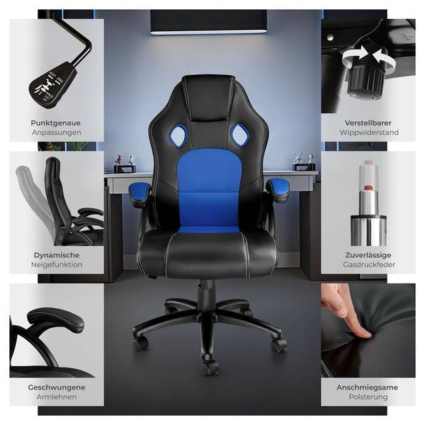 Tyson office chair, black/blue
