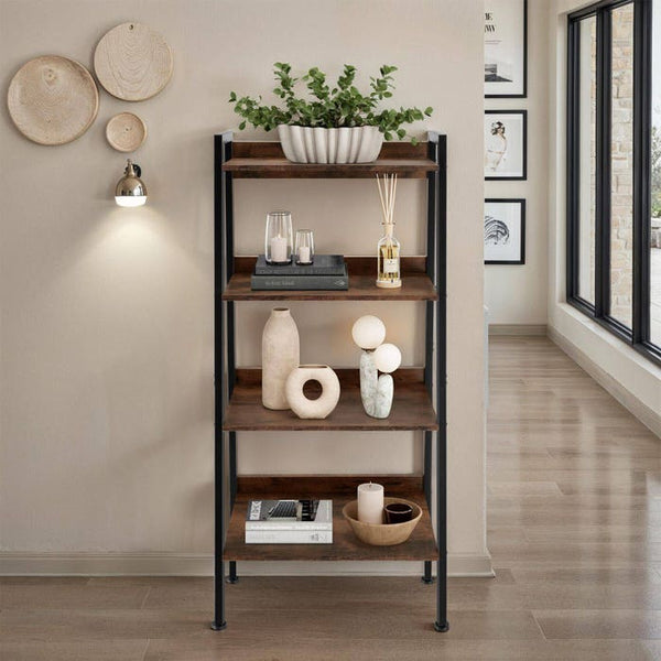 Leiterregal Chatham Industrial Holz dunkel, rustikal 57,5 x 34 x 138 cm