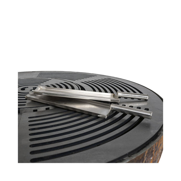 Mr. Grill Feuerschale Rusty mit Grillring 100cm und Zubehör