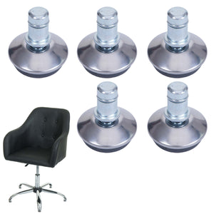 5er-Set Bodengleiter für Stühle Ø11mm fester Stand silber