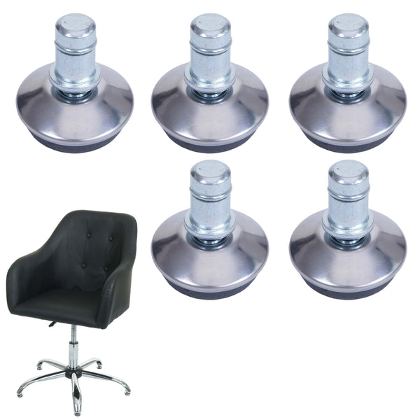 5er-Set Bodengleiter für Stühle Ø11mm fester Stand silber