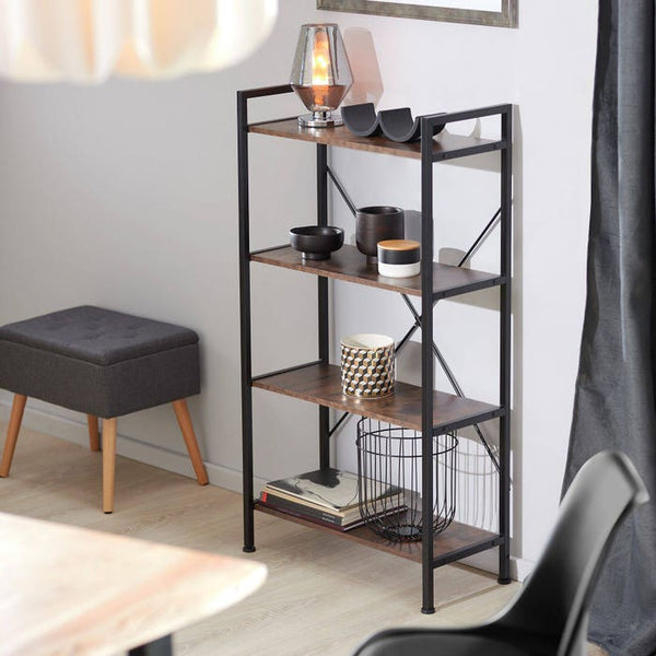 Regal Leeds Industrial Holz dunkel, rustikal