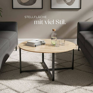 Couchtisch Aberdeen Industrial Holz hell, Eiche Sonoma
