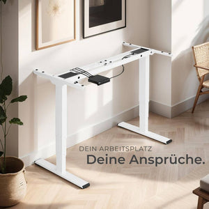 Tischgestell Twain höhenverstellbar 110-168x60x60-125cm weiss