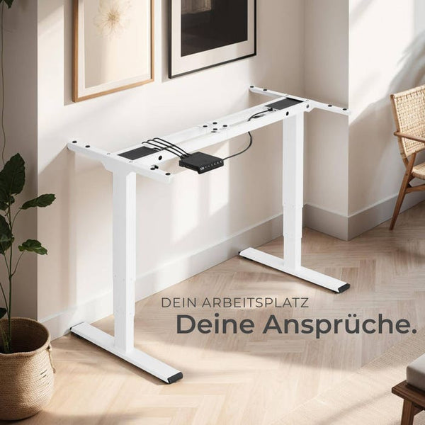 Tischgestell Twain höhenverstellbar 110-168x60x60-125cm weiss