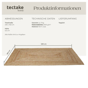 Tapis tissé main Glim 160 x 230 cm